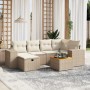 Set sofás de jardín 7 piezas y cojines ratán sintético beige von , Gartensets - Ref: Foro24-3265174, Preis: 603,09 €, Rabatt: %