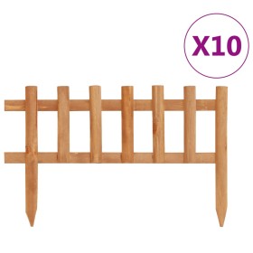 Garden edging 10 units fir wood 4.4 m by vidaXL, Garden edging and edging - Ref: Foro24-314844, Price: 28,30 €, Discount: %