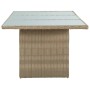 Mesa de comedor jardín vidrio y ratán PE marrón 200x100x74 cm de vidaXL, Mesas de jardín - Ref: Foro24-310142, Precio: 237,67...