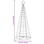 Christmas tree cone of light 200 warm white LEDs 182 cm by , Christmas trees - Ref: Foro24-4016448, Price: 43,48 €, Discount: %