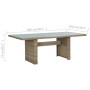 Mesa de comedor jardín vidrio y ratán PE marrón 200x100x74 cm de vidaXL, Mesas de jardín - Ref: Foro24-310142, Precio: 237,67...