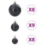 Christmas Balls 100 units black Ø3/4/6 cm by , Festive decorations - Ref: Foro24-4100005, Price: 23,79 €, Discount: %