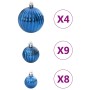 Weihnachtskugeln 98 Stück blau Ø3/4/6 cm von , Festliche Dekorationen - Ref: Foro24-4100013, Preis: 24,42 €, Rabatt: %