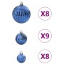 Christmas balls 100 units blue Ø3/4/6 cm by , Festive decorations - Ref: Foro24-4100007, Price: 23,79 €, Discount: %