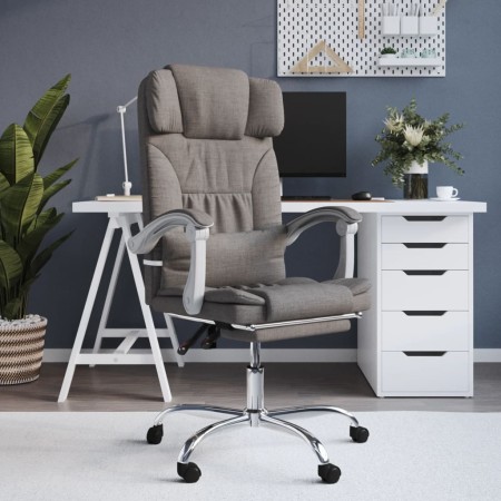 Reclining office chair with massage taupe gray fabric | Foro24|Onlineshop| Casa, Jardín y Más Foro24.es