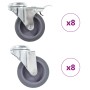 Swivel wheels with pin hole 16 units 75 mm | Foro24|Onlineshop| Casa, Jardín y Más Foro24.es