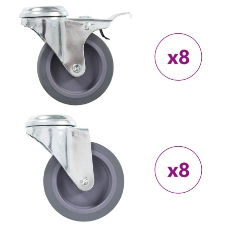 Swivel wheels with pin hole 16 units 75 mm | Foro24|Onlineshop| Casa, Jardín y Más Foro24.es