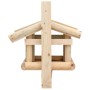 Comedero para pájaros madera maciza 35x29,5x21 cm de vidaXL, Comederos para pájaros - Ref: Foro24-314818, Precio: 29,54 €, De...