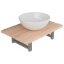 2-teiliges Badmöbel-Set Keramik Eiche von , Badezimmermöbel - Ref: Foro24-279328, Preis: 80,76 €, Rabatt: %