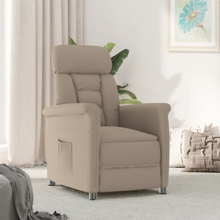 Sillón reclinable de cuero sintético gris taupe de , Sillones - Ref: Foro24-289765, Precio: 197,24 €, Descuento: %