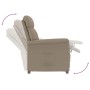 Sillón reclinable de cuero sintético gris taupe de , Sillones - Ref: Foro24-289765, Precio: 197,24 €, Descuento: %