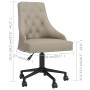 Light grey velvet swivel office chair | Foro24|Onlineshop| Casa, Jardín y Más Foro24.es