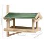 Comedero para pájaros madera maciza 35x29,5x21 cm de vidaXL, Comederos para pájaros - Ref: Foro24-314818, Precio: 29,54 €, De...