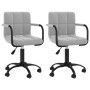 Swivel dining chairs 2 pcs light gray velvet | Foro24|Onlineshop| Casa, Jardín y Más Foro24.es