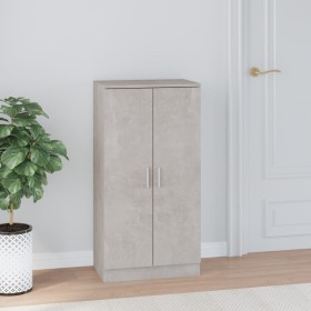 Shoe cabinet plywood concrete gray 55x35x108 cm