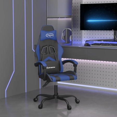 Silla gaming giratoria cuero sintético negro y azul by , Gaming chairs - Ref: Foro24-349591, Price: 117,94 €, Discount: %