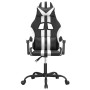 Black and white synthetic leather swivel gaming chair by , Gaming chairs - Ref: Foro24-349524, Price: 127,96 €, Discount: %