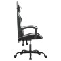 Black and white synthetic leather swivel gaming chair by , Gaming chairs - Ref: Foro24-349524, Price: 127,96 €, Discount: %