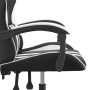 Black and white synthetic leather swivel gaming chair by , Gaming chairs - Ref: Foro24-349524, Price: 127,96 €, Discount: %