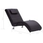 Diván de masaje con almohada de cuero artificial marrón de , Divanes - Ref: Foro24-281286, Precio: 221,70 €, Descuento: %