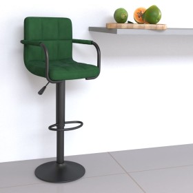 Dark green velvet kitchen stool