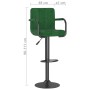 Dark green velvet kitchen stool | Foro24|Onlineshop| Casa, Jardín y Más Foro24.es