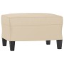 Sillón con taburete tela de microfibra crema 60 cm de , Sofás - Ref: Foro24-3201229, Precio: 232,68 €, Descuento: %