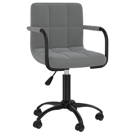 Dark grey velvet swivel dining chair | Foro24|Onlineshop| Casa, Jardín y Más Foro24.es