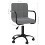 Dark grey velvet swivel dining chair | Foro24|Onlineshop| Casa, Jardín y Más Foro24.es