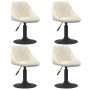 Swivel dining chairs 4 units cream velvet | Foro24|Onlineshop| Casa, Jardín y Más Foro24.es