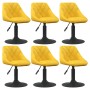 Mustard yellow velvet swivel dining chairs 6 pcs | Foro24|Onlineshop| Casa, Jardín y Más Foro24.es