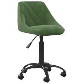 Dark green velvet office chair