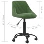 Silla de oficina de terciopelo verde oscuro de , Sillas de oficina - Ref: Foro24-3088849, Precio: 85,70 €, Descuento: %