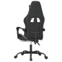 Silla gaming con reposapiés cuero sintético negro blanco de , Sillones para videojuegos - Ref: Foro24-3143859, Precio: 126,93...