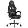 Gaming chair with footrest synthetic leather black by , Gaming chairs - Ref: Foro24-3143886, Price: 127,03 €, Discount: %