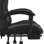 Silla gaming con reposapiés cuero sintético negro de , Sillones para videojuegos - Ref: Foro24-3143886, Precio: 127,03 €, Des...