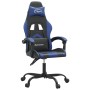 Black and blue synthetic leather gaming chair by , Gaming chairs - Ref: Foro24-3143890, Price: 117,94 €, Discount: %