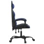 Black and blue synthetic leather gaming chair by , Gaming chairs - Ref: Foro24-3143890, Price: 117,94 €, Discount: %