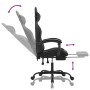 Silla gaming con reposapiés cuero sintético negro de , Sillones para videojuegos - Ref: Foro24-3143838, Precio: 127,24 €, Des...