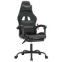 Silla gaming con reposapiés cuero sintético negro de , Sillones para videojuegos - Ref: Foro24-3143838, Precio: 127,24 €, Des...