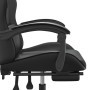 Silla gaming con reposapiés cuero sintético negro de , Sillones para videojuegos - Ref: Foro24-3143838, Precio: 127,24 €, Des...