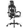 Gaming-Stuhl aus schwarzem und weißem Kunstleder von , Gaming-Stühle - Ref: Foro24-3143871, Preis: 117,16 €, Rabatt: %