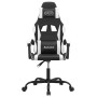 Silla gaming cuero sintético negro y blanco de , Sillones para videojuegos - Ref: Foro24-3143871, Precio: 117,16 €, Descuento: %