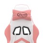 White and pink synthetic leather gaming chair by , Gaming chairs - Ref: Foro24-3143899, Price: 118,79 €, Discount: %