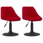 Swivel dining chairs 2 pcs red red velvet red | Foro24|Onlineshop| Casa, Jardín y Más Foro24.es