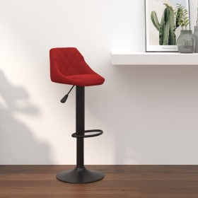 Red wine velvet kitchen stool