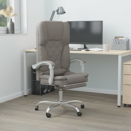 Reclining office chair with massage taupe gray fabric | Foro24|Onlineshop| Casa, Jardín y Más Foro24.es