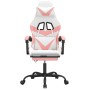 Swivel gaming chair and footrest synthetic leather white pink by , Gaming chairs - Ref: Foro24-349564, Price: 127,80 €, Disco...