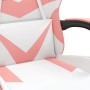 Silla gaming giratoria y reposapiés cuero sintético blanco rosa de , Sillones para videojuegos - Ref: Foro24-349564, Precio: ...