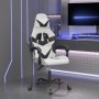 Silla gaming giratoria cuero sintético blanco y negro de , Sillones para videojuegos - Ref: Foro24-349553, Precio: 117,14 €, ...